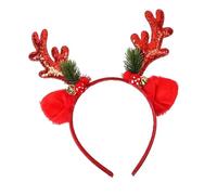 rockible Fascia per capelli con corna di alce natalizio, accessori per capelli con cartoni animati per travestirsi, Rosso