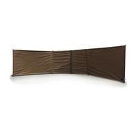 rockible Frangivento da Campeggio Paravento Tenda Schermo Antivento Barriera Oxford 600D Resistente con in Ferro 16 Mm Montaggio Manuale Pieghevole in Due, Marrone Scuro, 5-8 Persone 580x114cm