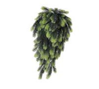 rockible Ghirlanda invernale artificiale con pianta sospesa, decorazione natalizia leggera, a forma di goccia, per feste all'aperto e al chiuso, da, Doppio Verde