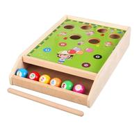 rockible Gioco Biliardo Bambini Mini Biliardo Tavolo Giocattolo Stecca Fori Gioco Educativo Abilità Manuali Coordinazione Visiva Adatto per Casa Asilo Salotto