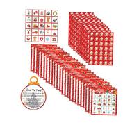 rockible Gioco del Bingo di Natale, Articoli per Feste di Natale, Giochi per L'aula Scolastica, del Bingo di Carta per Feste di Natale per I Compa