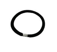 rockible Girocollo Nero Elegante Collana di Gomma