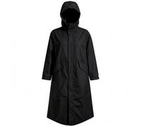rockible Impermeabile Antipioggia Donna Uomo Cappotto Trench Giacca Lunga con Cappuccio Chiusura con Cerniera Taglio Dritto Ampio Tasche Inclinate Tessuto, Nero Ossidiana