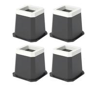 rockible Industrial Pads Rialzi per Sedie Supporti per Letti Sollevatori per Tavoli Piedini per Divani Struttura Asa Rinforzata Base Ampia Bordo Rialzato in, Nero