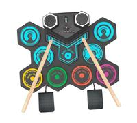 rockible Kit di Batteria Digitale Portatile con Altoparlante Incorporato per Bambini E Principianti, colorato, Taglia unica bambino