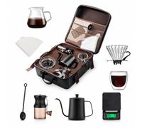 rockible Kit Pour Over con Valigetta Pratico Kit Caffè Americano Completo Imbuto per Ufficio, SET 1
