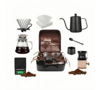 rockible Kit Pour Over con Valigetta Pratico Kit Caffè Americano Completo Imbuto per Ufficio, SET 2