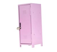rockible Mini armadietto con serratura per ragazze, decorativo, da scrivania, organizer per gioielli, giocattoli, cassettiera, ufficio, bagno, Rosa
