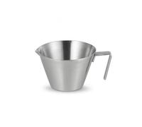 rockible Misurino in Acciaio Inox Facile da Pulire Bicchiere Misurino con Beccuccio Antiruggine Dosatore per Addetto Al Caffè, Satinato, 100ML