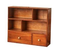 rockible Mobiletto portaoggetti retrò, espositore da tavolo, contenitore da tavolo in legno rustico multifunzionale, organizer per toletta