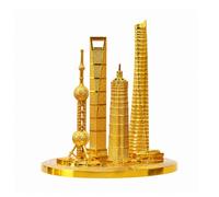 rockible Modello in Lega di Zinco con Torre Perla Orientale Compatto Modello Architettonico di Sngi Lucido Oggetto da Collezione per Scrivania, Casa, Oro, L