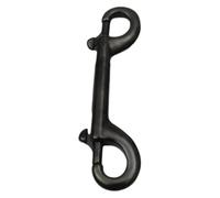 rockible Moschettone a Doppia estremità con Clip per Catena in Acciaio Inossidabile, Chiusura con Fibbia Resistente per Secchio dell'Acqua E Guinzaglio per, 115 mm Nero
