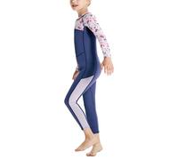 rockible Muta da Sub per Bambine, Muta da 2 Mm in Neoprene Resistente all'Acqua, Protezione Solare, Termica, Tuta per Canoa E Nuoto, Blu Scuro XXL