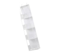 rockible Organizer per Riporre Oggetti Sopra La Porta, Ampie Tasche, Organizer per Armadio Dietro La Porta, Organizer Da Appendere per Piccoli Oggetti, Giocatt, bianco, 4 griglie