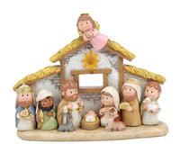 rockible Ornamento Natalizio in Resina con Figure di Cartoni Animati, Realizzato a Mano in Modo Tradizionale