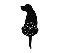 rockible Orologio da con Figure di Cane E Pendolo a Coda Mobile Meccanismo Silenzioso per Camera da Letto Camera dei Giochi Decorazione Stanza, Stile C