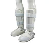 rockible Paratibia Arti Marziali Paratibia Parapiede Cavigliera Schiniera con Struttura Collegata E Stabilità Sicura in PU E Schiuma Adatta per Preparazione, Array, Bianco, Piatto