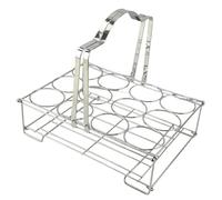 rockible Portabottiglie Pieghevole per Contenere Fino a 12 Bottiglie, Robusto portabottiglie per Birra, per Catering, ristoranti, Palestra all'aperto e, Argento