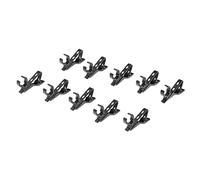 rockible Portatile 10 Clip per Microfono clip de solapa con Bavero in Metallo, Nero, 8.5mm
