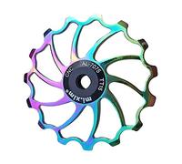 rockible Puleggia Deragliatore Posteriore Bici, Ruota Fantino 15T, Puleggia Ruota Guida, Parti Ciclismo Bici da Strada Mountain Bike, Colorato