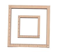 rockible Righelli per maglieria in legno, strumenti per maglieria, marcature chiare e pratiche, strumenti di misurazione, accessori per sartoria domestica, 3 Pezzi Quadrati