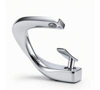 rockible Rubinetto Bagno Lavabo Miscelatore Monocomando Bocca Piatta Rame Aeratore Foro Singolo Adatto a Bagno Moderno Casa Appartamento Hotel Rinnovo, Argento