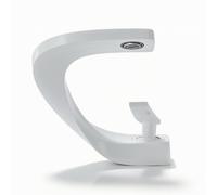 rockible Rubinetto Bagno Lavabo Miscelatore Monocomando Bocca Piatta Rame Aeratore Foro Singolo Adatto a Bagno Moderno Casa Appartamento Hotel Rinnovo, Bianco