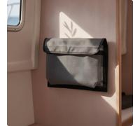 rockible Sacca Rete Barca Organizer Tasca Contenitore Portaoggetti Storage Pouch in Tessuto Traspirante con Chiusura Montaggio Rapido Adesivo Adatta per, Array, Nero