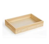 rockible Sashimi Display Container Vassoio, Giapponese, Senza Coperchio Laccato Per Yakitori, 1 Pezzo + Scatola Interna Lavabile Con Carta Per Laminazione E Foglie Verdi
