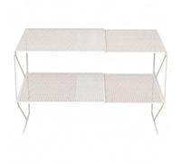 rockible Scaffale con Ripiani Traforati Stabile Durevole, Scaffale in Metallo a Due Ripiani, Impilabile, struttura di Scaffali, per Guardaroba, 22x27cm, 50 85