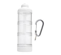 rockible Scatola di Stoccaggio per Integratori Proteici Dispensatore con Clip per Borsa Contenitore Leggero E Durevole Adatto a Uomo E Donna, Bianco