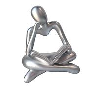 rockible Scultura di Figura Umana da Tavolo in Resina da Collezione in Pensatore Astratto per La Decorazione del Partito, d'Argento
