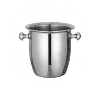 rockible Secchiello Champagne Secchiello Ghiaccio Secchiello Vino Portabottiglie Supporto in Acciaio Inox con Finitura per, Argento, Secchiello Per Ghiaccio A Tromba Piccolo