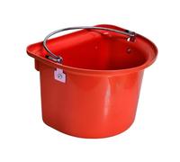 rockible Secchio per mangime per Cavalli, mangiatoia per Cavalli, abbeveratoio per Ranch, Facile da trasportare, Resistente all'Usura, Robusto, Contenitore, Rosso