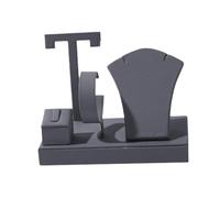 rockible Set di espositori per Gioielli, Porta bracciali, Pratico Porta collane per Anelli, Orecchini e Gioielli, Grigio