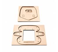 rockible Stampo in Legno per Materiali in Gomma |, Fustella per Borsa a Tracolla Piccola, Multiuso, Stampo Cuoio con Base Legno