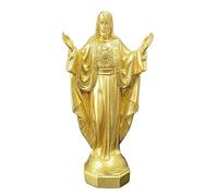 rockible Statua di Gesù Collezione di figure religiose Opera d'arte Mestiere in resina Gesù Figurine Scultura per mensola Car Desk Decor Regali cattolici, Oro