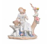 rockible Statuetta in Cerca Decorativa Statua in Cerca Elegante Soprammobile con Base per Ingresso, Vetrina, Boy And Goose