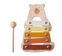 rockible Strumento a percussione xilofono in legno a 5 note Strumento portatile a mano per pianoforte Montessori per sessioni familiari Performance dal vivo