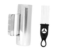 rockible Strumento Guiro Guiro Shaker in metallo Percussione con pennello da barba Guiro per esibizioni dal vivo, 21x7.3cm