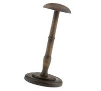 rockible Supporto per Parrucca con Porta-parrucca per Cappelli Neri Espositore, 13 Pollici, in Legno