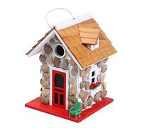rockible Ta per Uccelli da Appendere Fatta Creativa Ta per Uccelli in Legno per Uccellini Bluebirds Rondine Giardino Patio Decorativo