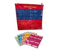 rockible Tabella tascabile delle presenze, tabella tascabile " è qui oggi", materiale didattico per bambini con 72 schede, scuola per la