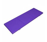 rockible Tappetino Ginnastica Pieghevole Materassino Allenamento Danza Stretching con Imbottitura 5 Cm in PU Impermeabile Antiscivolo Struttura a Tre Pieghe, Viola Scuro, Pu 180605CM
