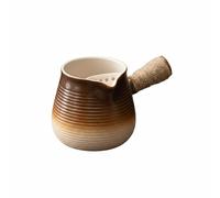 rockible Teiera in Ceramica Pentola da Fuoco Bollitore da Tè con Coperchio Beccuccio per Versare con Finitura Artigianale Effetto, 1000ml, Forno Smaltato Senza Coperchio