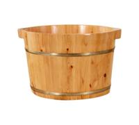 rockible Vasca Da Bagno in Legno per Pediluvi Profondi, Ideale per SPA E Casa, Colore a 26cm