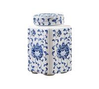 rockible Vaso Tempio in Porcellana, Vaso di in Ceramica, Vaso Decorativo in Porcellana da 200 Stile Cinese, Vaso in Porcellana per la Decorazione, Blu Bianco