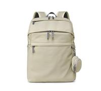 rockible Zaino Donna Portaoggetti Borsa Zainetto Sacca Pratica con Supporto a Spalla Imbottito E Manico in Poliestere con Tasca Frontale E Laterale a Zip, Array, Bianco