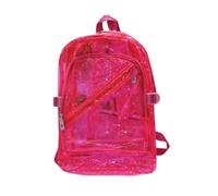 rockible Zaino in PVC Borsa portaoggetti Grande capacità Pratico regalo Zaino scolastico portatile Zaino per campeggio Lavoro Escursionismo all'aperto Adulti, Rosa Rossa