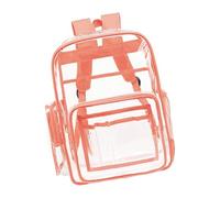 rockible Zaino trasparente in PVC Zaino trasparente per concerti Sport Stadio Lavoro Viaggio, Rosa Rosso